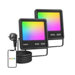 Lepro Waterproof LED Floodlight 50W RGB WiFi IP65 F1-50-EU-2
