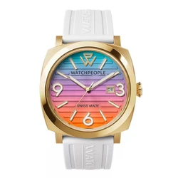 Ice Γυναικείο Ρολόι Watchpeople 700984 45mm - Λευκό Μεταλλικό Μπρασελέ, Χρυσή Κάσα