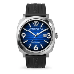 Ice Men's 45mm Quartz Watch, Blue Dial with Black Silicone Strap - Watchpeople 700990