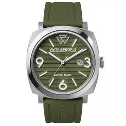 Ice Men's Battery Watch Watchpeople 45MM (Model 700998) with Green Silicone Strap