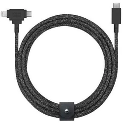 Native Union Metatropes Belt USB to Type C Lightning Cable Black 1.8m