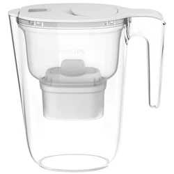 Philips water filter jug 2.6 L with 3 Micro X-Clean Softening+ filters, white