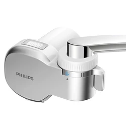 Philips AWP3705P1 On-tap Water Filter Faucet + 1 X-Guard Filter, White (with digital meter)