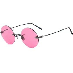 Belstaff Unisex Sunglasses Eastham-S039 — Black Metal Frame, Pink Lenses, 47/20/145