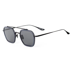 Belstaff Unisex Γυαλιά Ηλίου MERRICK-S137 Μαύρος Μεταλλικός Σκελετός Γκρι Φακοί