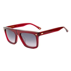 Belstaff Men's/Unisex Sunglasses RANDFORD II S160 (RANDFORD-II-S160) Red Acetate Frame with Grey Gradient Lens