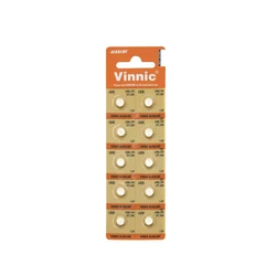 Vinnic Alkaline Button Cell Batteries AG4 LR626 G4 LR66 177 10 pcs