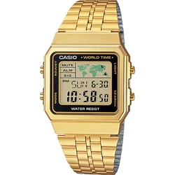 Casio Digital Men's Watch 39 mm Battery Gold-tone Metal Bracelet A500WGA-1D