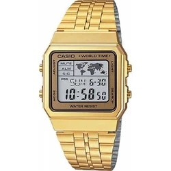 Casio Digital Men's Watch 39mm Quartz Battery Gold Metal Bracelet A-500WGA-9D