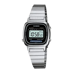 Casio Vintage Digital Women's Watch 24mm Battery Silver Metal Bracelet LA-670WD-1DF