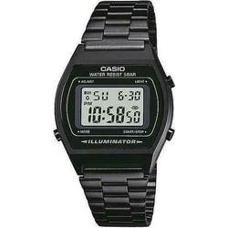 Casio Vintage Edgy Digital Men's Watch 35mm Battery Black Metal Bracelet B-640WB-1A
