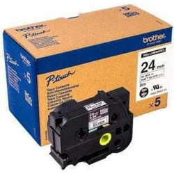 Brother Αυτοκόλλητη Ταινία Laminated HGe-M951V5 24 mm x 8 m Μαύρο σε Ασημί