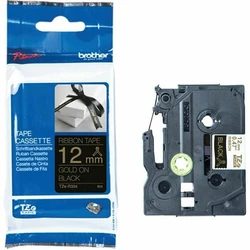 Brother P-touch Tape 12mm Black Gold Ribbon TZER334