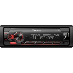 Pioneer MVH‑S420BT 1DIN ραδιόφωνο αυτοκινήτου με RDS, Bluetooth, USB — μισό βάθος εγκατάστασης