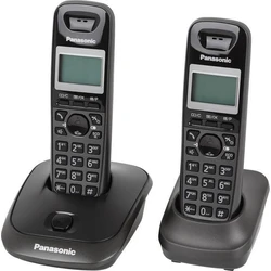 Panasonic KX-TG2512 Ασύρματο Τηλέφωνο Duo Μαύρο