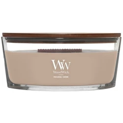 WoodWick Αρωματικό Κερί Patchouli Cream Ellipse 453,6 g σε Βάζο Εκρού