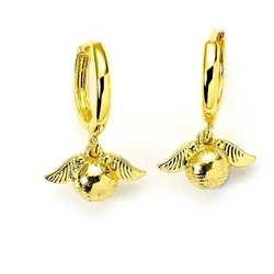 Harry Potter Golden Snitch Gold Tone Huggy Earrings The Carat Shop Ltd