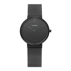 Tayroc Women's Quartz 40mm Battery Watch with Black Metal Bracelet TY182