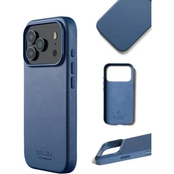 Mujjo Leather Back Cover 1mm Blue (iPhone 17 Pro)