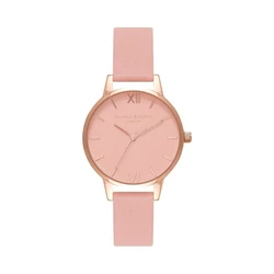 Olivia Burton Γυναικείο Ρολόι 30mm Ροζ Δερμάτινο Λουράκι OB16MD77