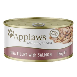 Applaws Cat Food Wet Food for Adult Cats - Salmon & Tuna - 156 g (Can)