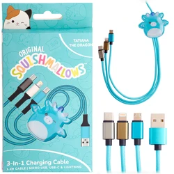 Jazwares Regular USB σε Type-C / micro USB / Lightning καλώδιο 2A Τιρκουάζ 1,2 m (B04414) - Lazerbuilt