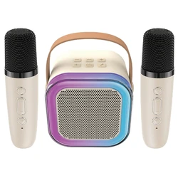 ATC-13 Ασύρματο Ηχείο Καραόκε με 2 Μικρόφωνα, 5W, RGB, Bluetooth 5.3