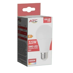 ATC SMD Λαμπτήρας LED A60 E27 11W 3000K 1055lm