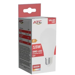 ATC SMD LED Λαμπτήρας A60 E27 15W 3000K 1520 lm