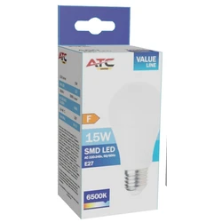 ATC SMD LED Λαμπτήρας A60 E27 15W 1520 lm 6500K Ψυχρό Λευκό