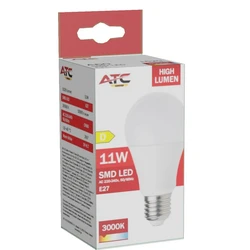 ATC SMD LED High Lumen Λαμπτήρας A60 E27 11W 1520 lm 3000K (Θερμό Λευκό)