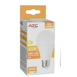 ATC SMD LED High Lumen Λαμπτήρας A60 E27 11W 1520lm 4000K