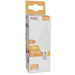 ATC SMD LED Κερί C37 7W/600lm E14 4000K