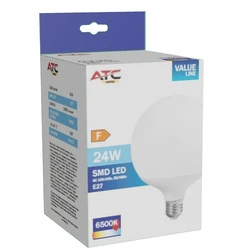 ATC SMD Λαμπτήρας LED Globe G125 24W/2500lm E27 6500K