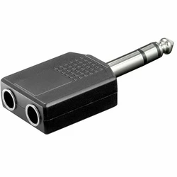 Μετατροπέας Stereo 6.35mm σε 2x Stereo 6.35mm θηλ. - OEM