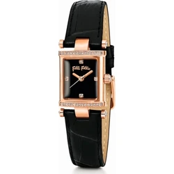 Folli Follie Women's 20mm Quartz Watch with Black Leather Strap WF13B037SSK