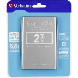 Εξωτερικός Σκληρός Δίσκος 2TB Verbatim 2,5 USB 3.0 53189