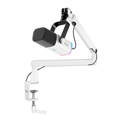 Fifine TAM8W Σετ Μικρόφωνο Shock Mounted (USB, USB Type-C, 3.5mm) Cardioid - Λευκο