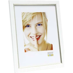 Κορνίζες τοίχου Deknudt S46AF1 30x40 Resin λευκή με ασημί
