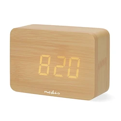 NEDIS Desktop Digital Alarm Clock with Time Date and Indoor Temperature