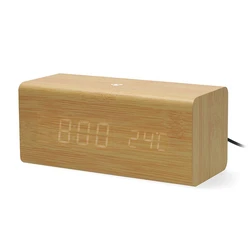 Default NEDIS Tabletop Digital Alarm Clock with FM Radio Calendar and Indoor Temperature Display