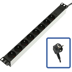 Lanview TUPS032 Πολύπριζο Ράγας 8 Θέσεων (Rack Power Strip)
