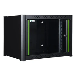 Lanview Επιτοίχια Καμπίνα Rack 6U 60x56x38cm Μαύρο