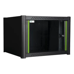 Lanview Επιτοίχια Καμπίνα Rack 7U 60x56x42.3cm Μαύρο RWM07U56BL