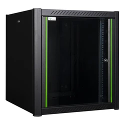 Lanview Επιτοίχια Καμπίνα Rack 12U 60x56x64.5cm Μαύρο RWP12U56BL