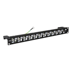 Patch Panel Keystone για Rack 1U 10" LKS675BL