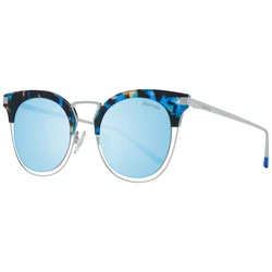 Ana Hickmann Women's Sunglasses HI3038 G21 - Multicolour Frame with Blue Mirror Lenses (50/23/145), Cat Eye