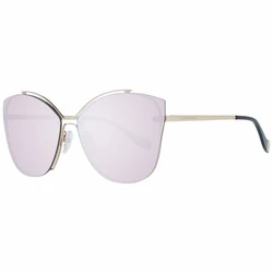 Ana Hickmann Women's Sunglasses Silver Metal Frame Purple Lens AH3175 04B