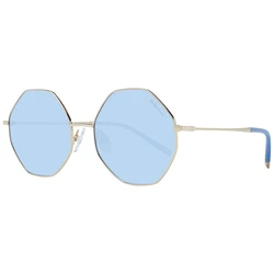 Ana Hickmann Women's Sunglasses Gold Metal Frame with Blue Lens HI3055 04B