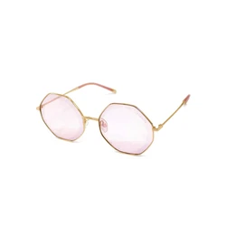 Ana Hickmann Women's Sunglasses Gold Metal Frame Pink Lenses HI3055-5704E